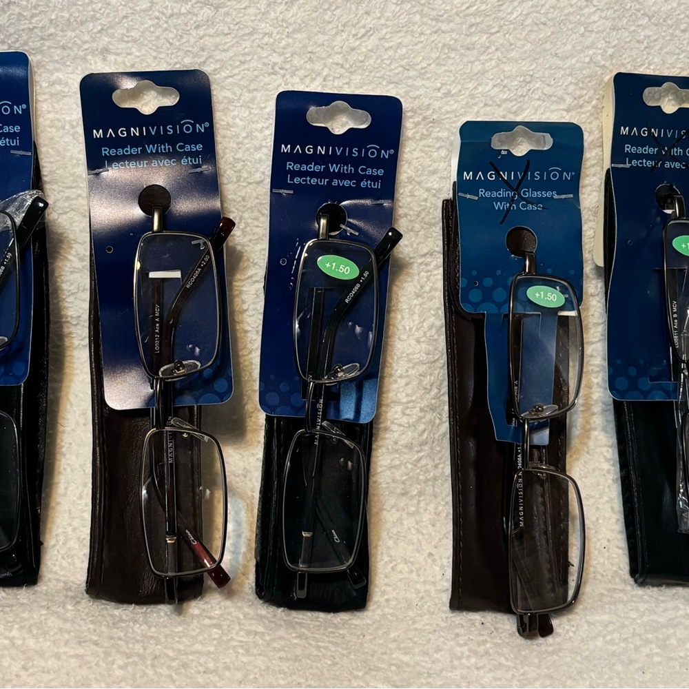 Black Reading Glasses with Case